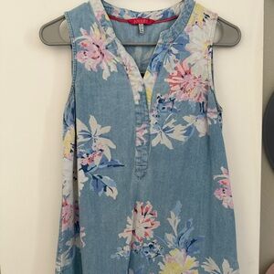 Joules Lightweight Denim Floral Shirt